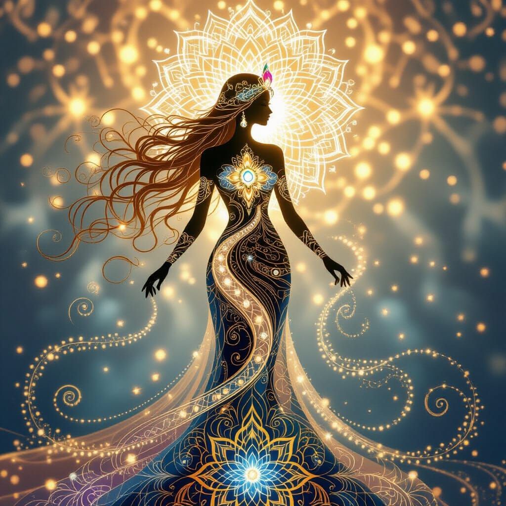 Ethereal Light Mandala Woman