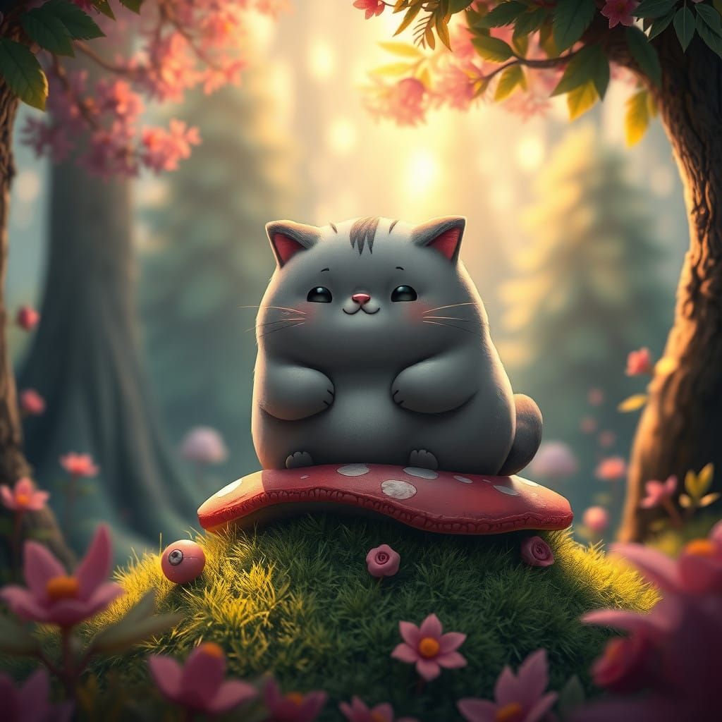 Enchanted Forest Whimsy in Detailed Matte Painting