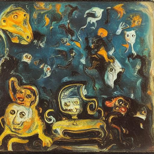 Crystal Ship with Crystal Mice and Rats