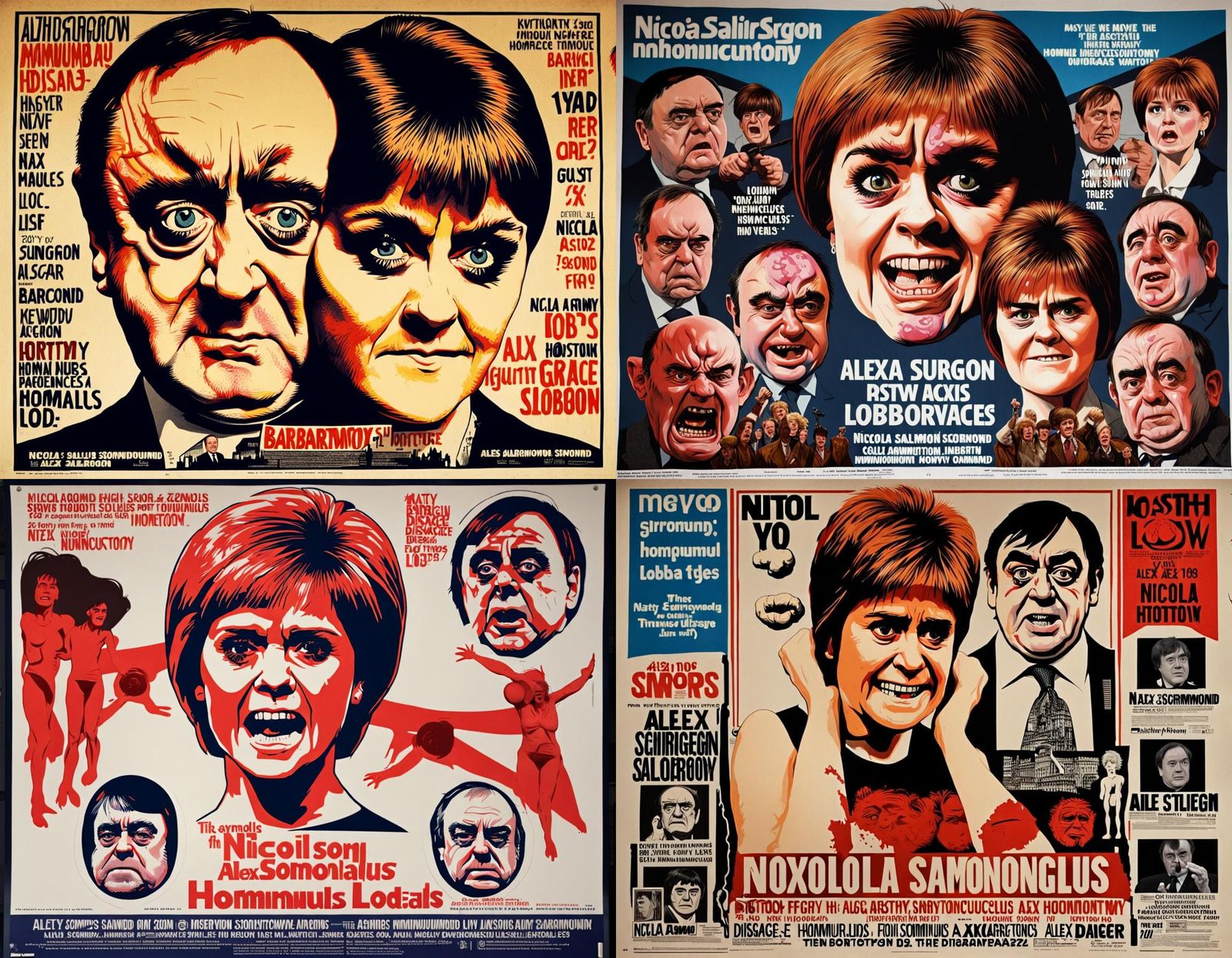 Retro Movie Poster: A Brutal Political Fight