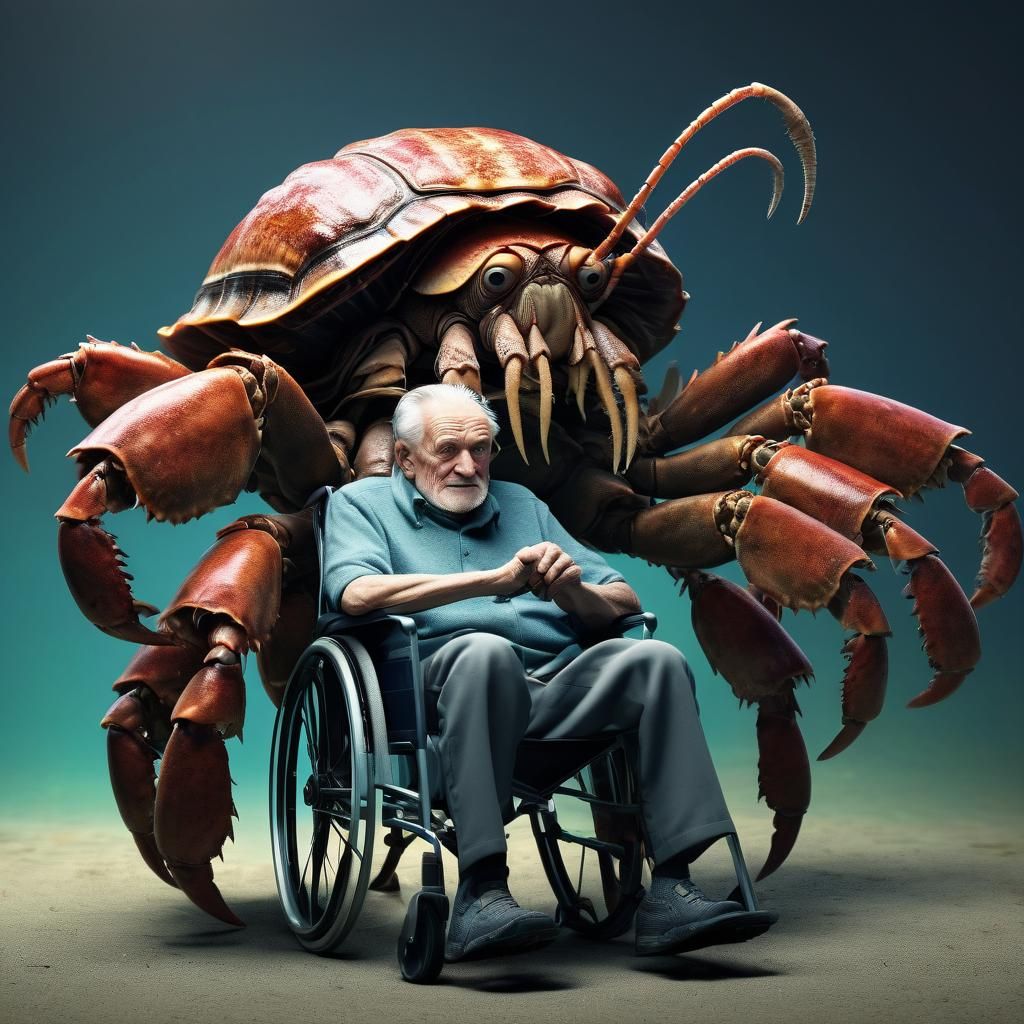 Demonic Hermit Crab Pet in Pixar Style