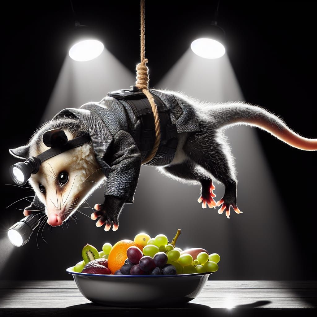 Secret Agent Possum on High-Stakes Fruit Heist