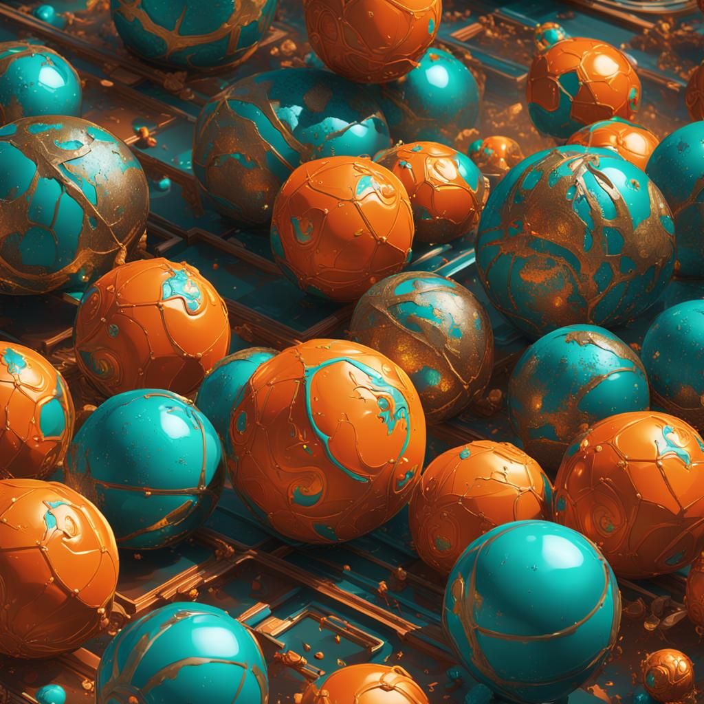 Abstract Spheres Concept Art in 8K Resolution