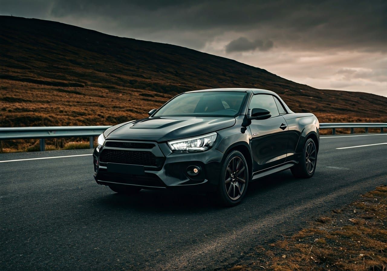 Epic Black Zagato-Designed Supercar on Mountain Road
