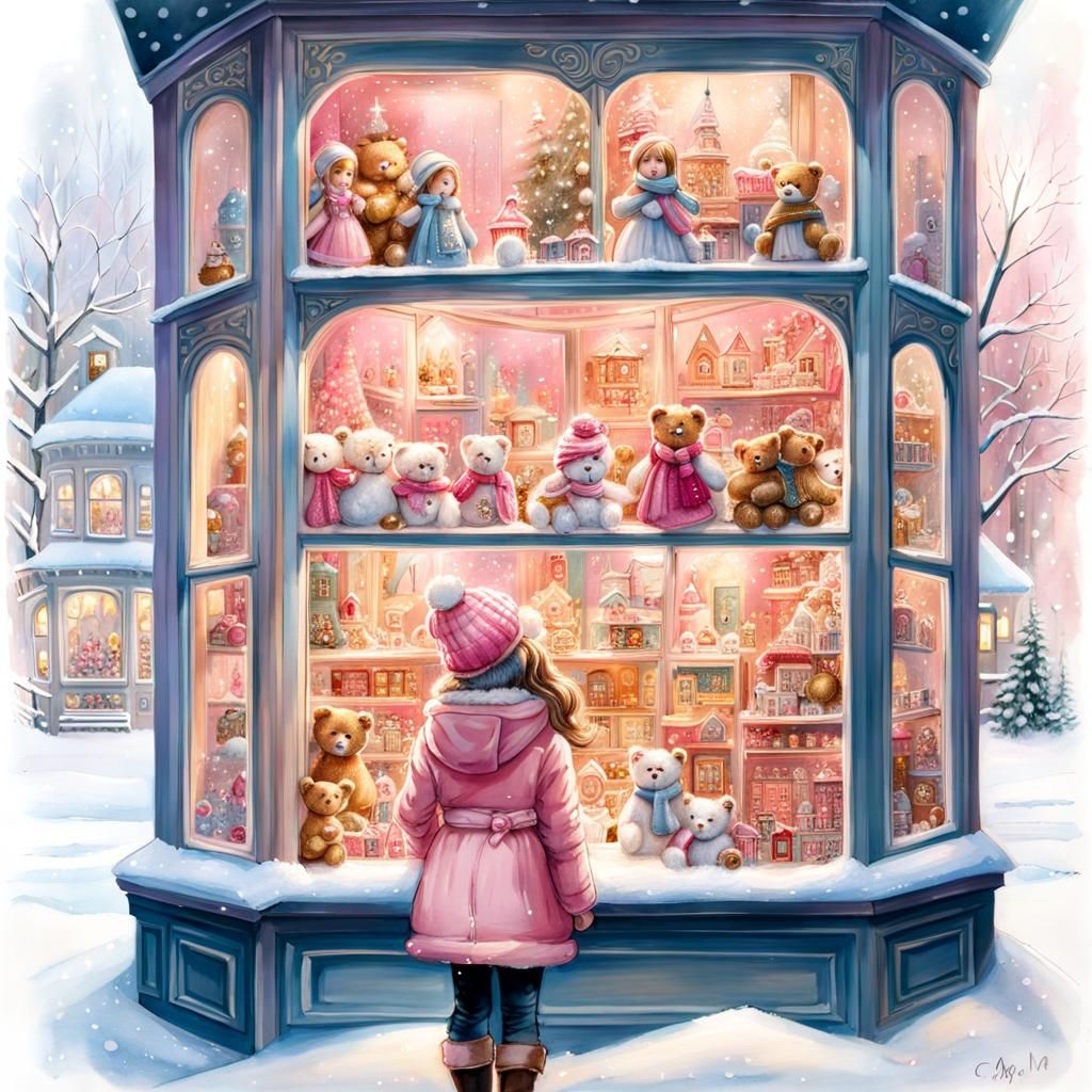 Enchanting Toy Store Window Creates Childhood Wonder