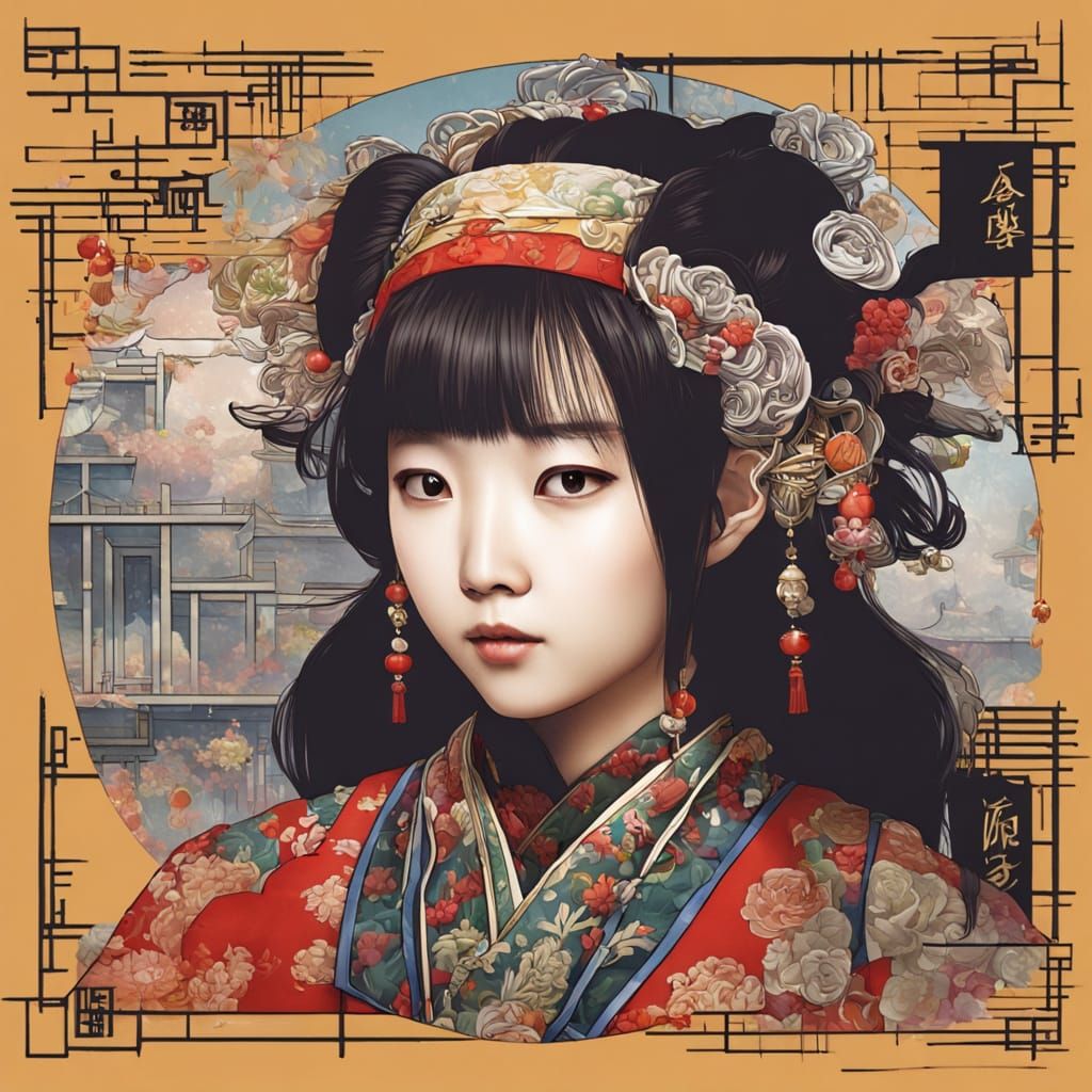 A Traditional Asian-Inspired Dance Scene