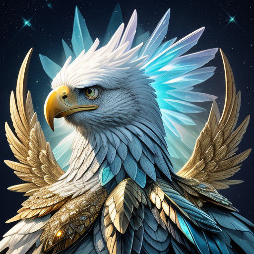 Eagle-Diamond Hybrid in Iridescent Splendor