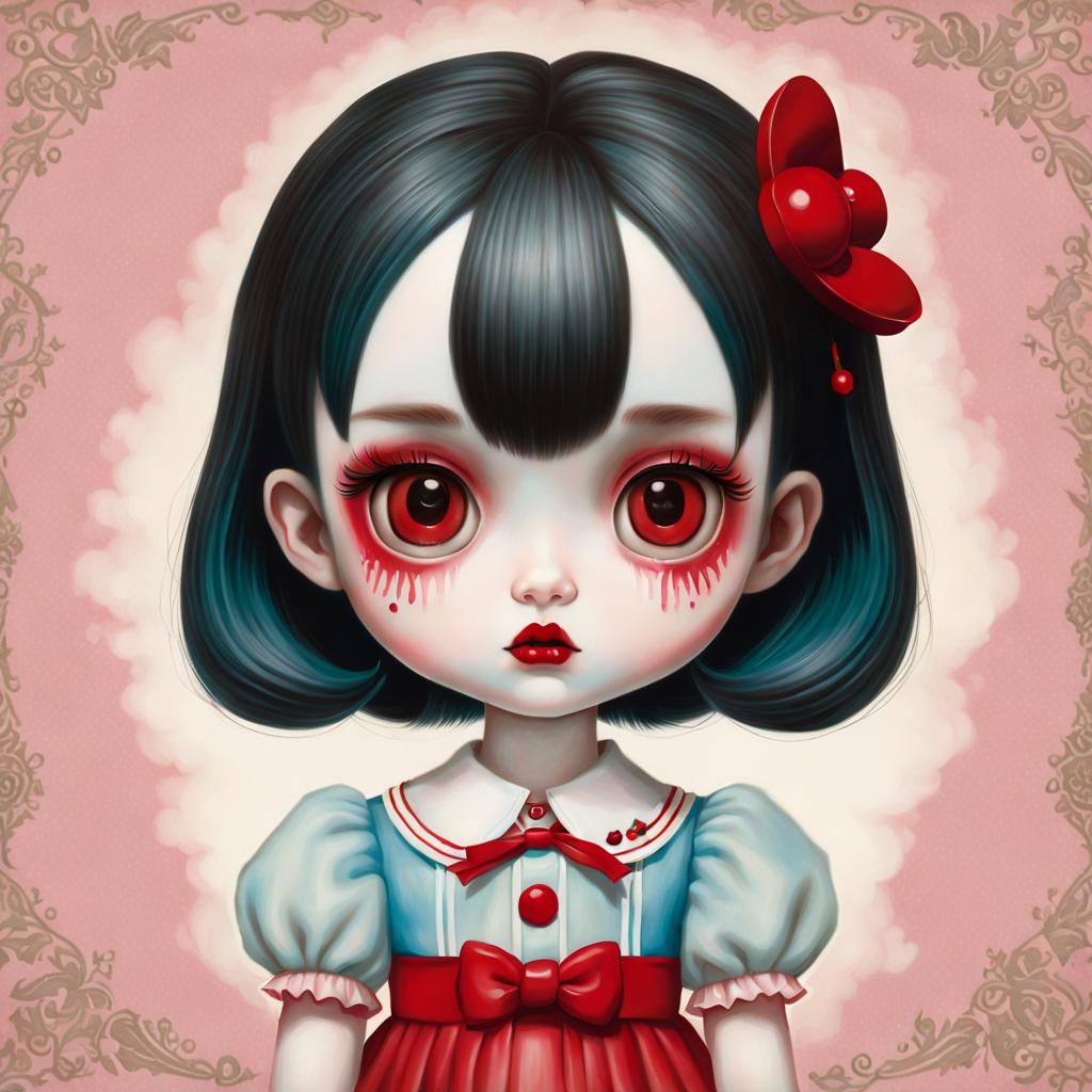 Yandere Figure in Mark Ryden Style