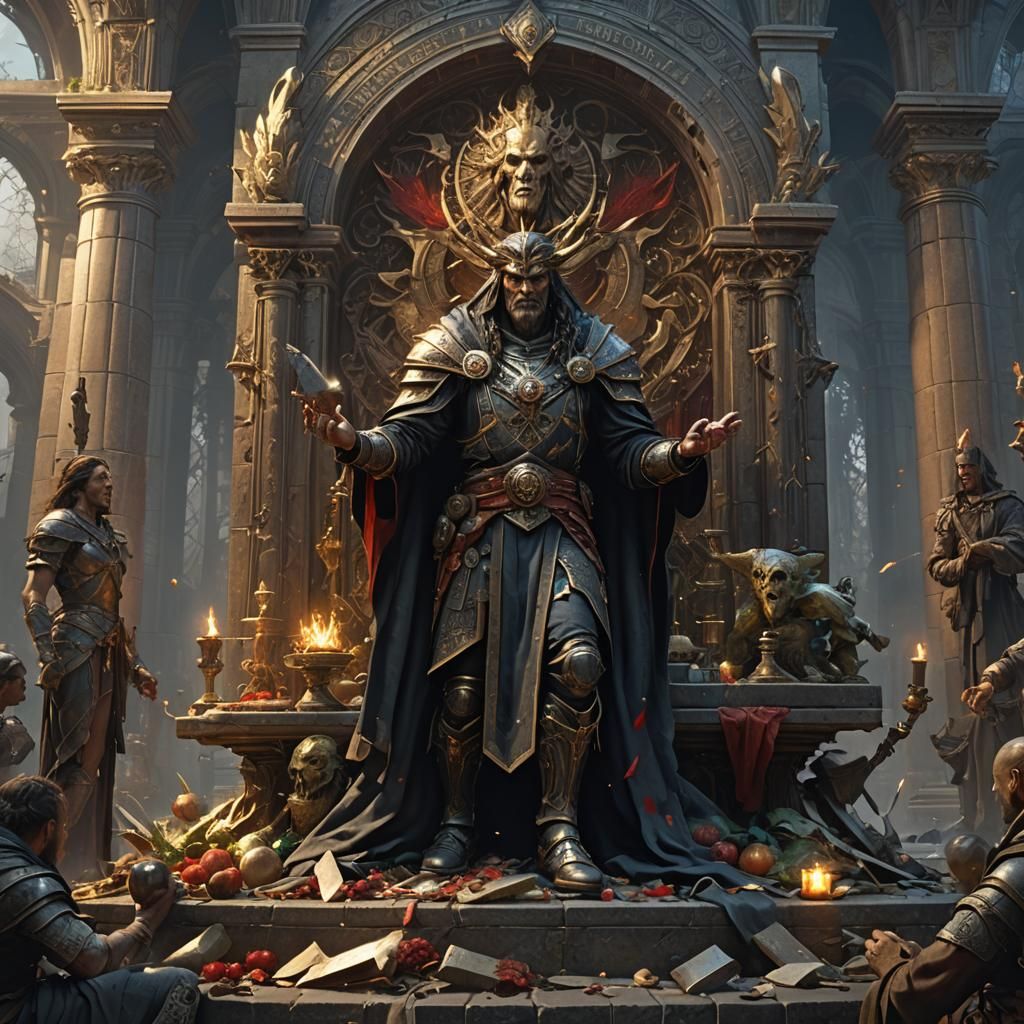 Philthy Mcnasty Sacrificing Youth: Dark Fantasy Concept Art