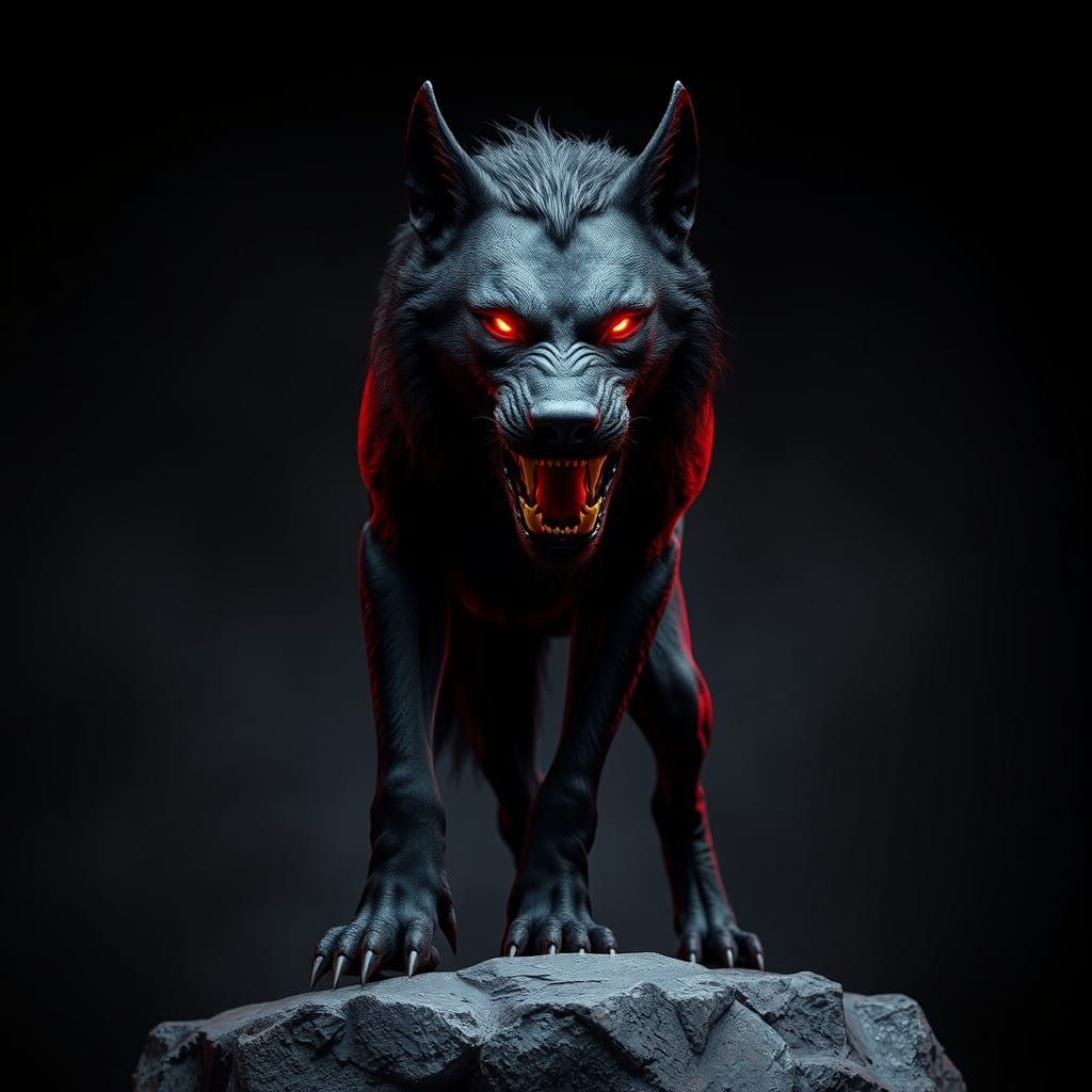 Epic Cinematic Maximalist Digital Art of a Muscular Black Do...