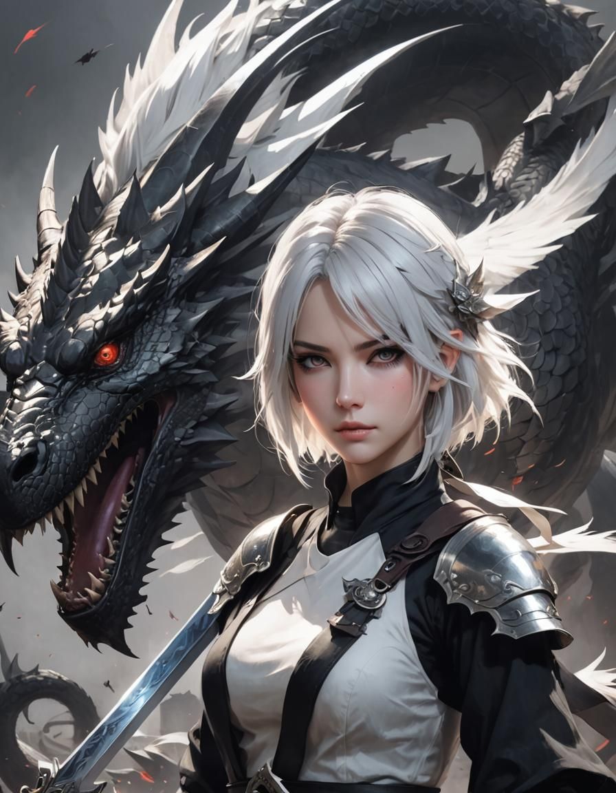 Dragon Slayer: Fantasy Art Character Portrait
