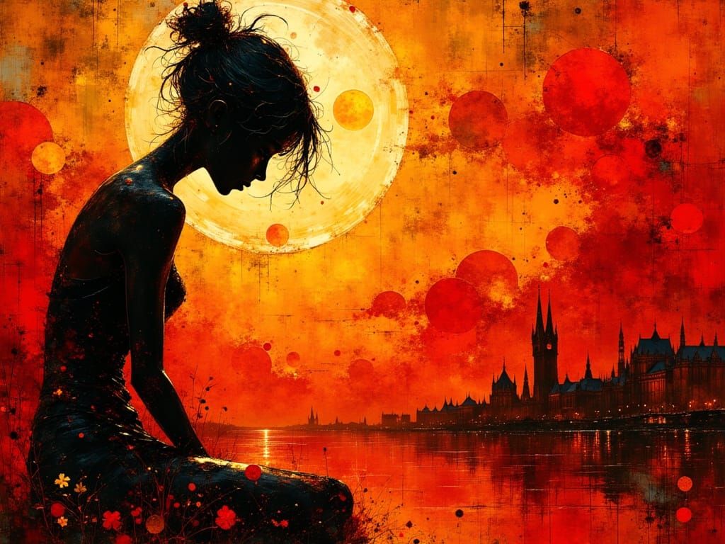 Tempest of Ego in Egon Schiele Expressionism Style