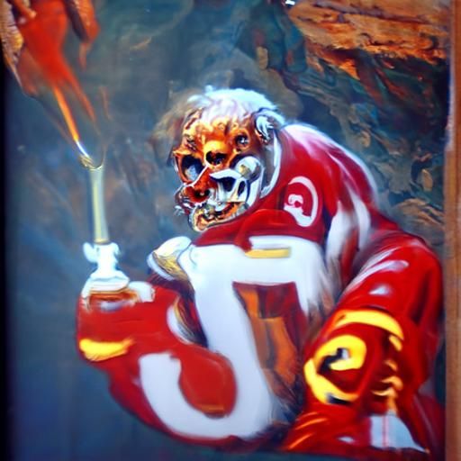 Kansas City Chiefs: Oil Painting by Gurney