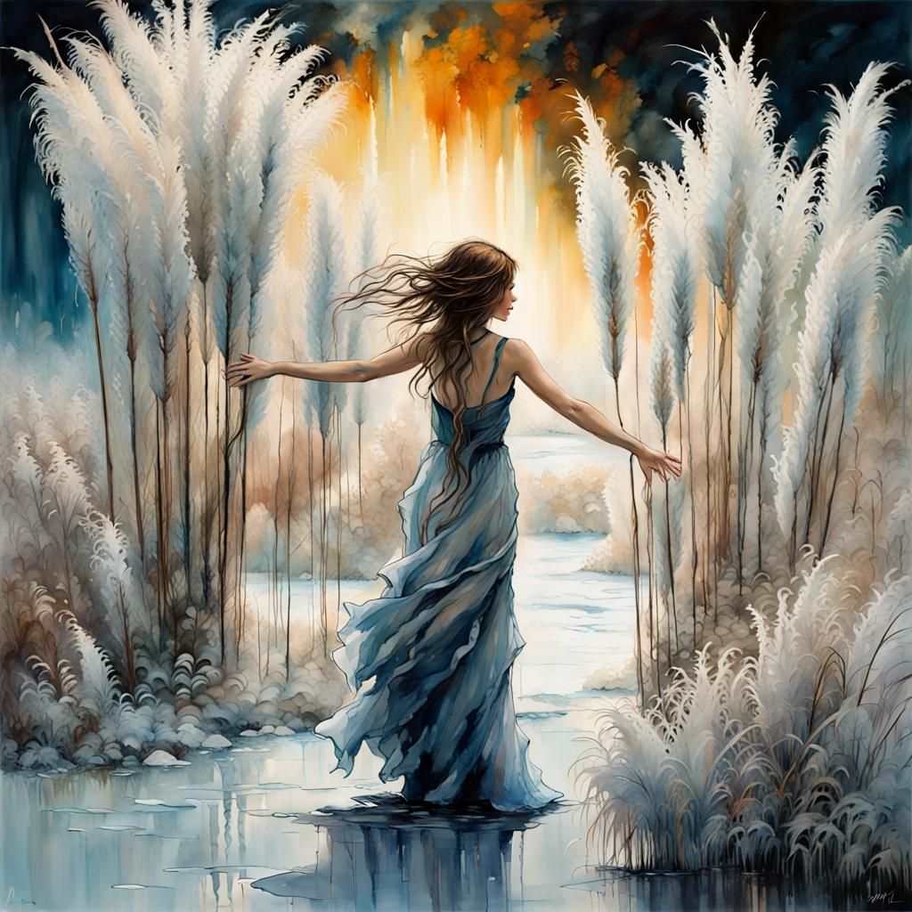 Girl In The Pampas Grass