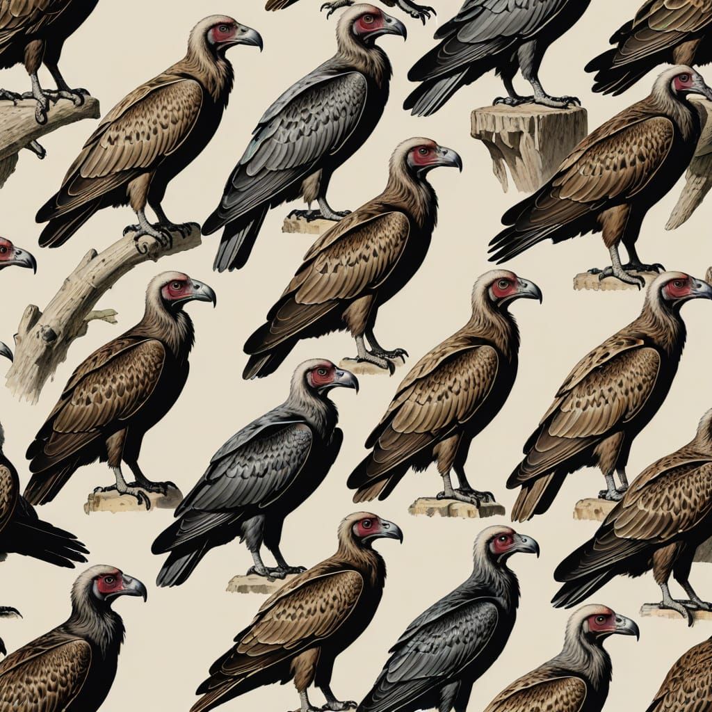 Chart of Diverse Vulture Species