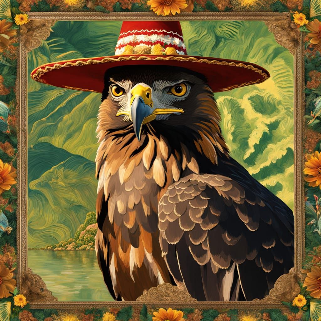 Eagle Wearing Sombrero