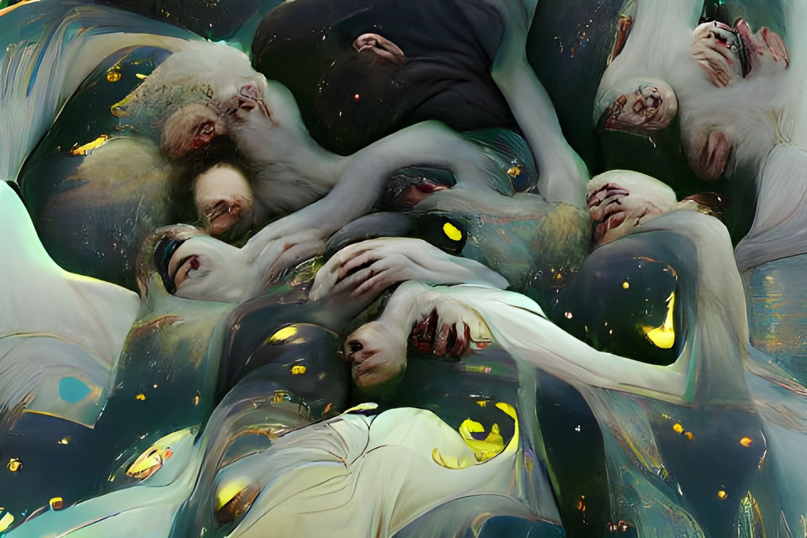 Shadowy Shapeshifters Consume Happiness: Klimt, Rutkowski St...