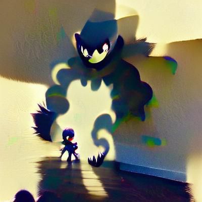 Eerie Shadow Monster Generated by AI