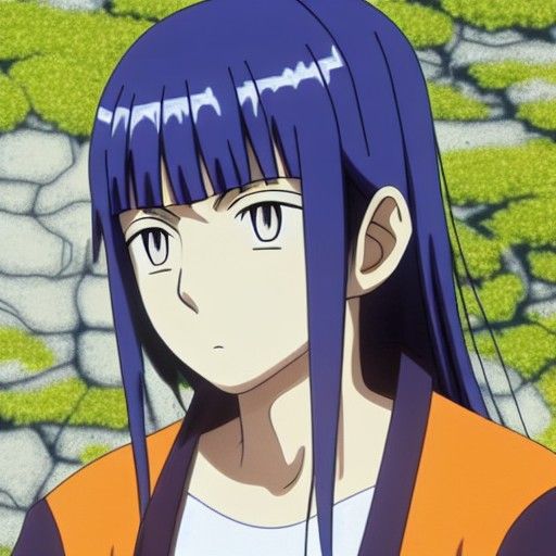 Anime Style Portrait of Hinata Hyuga