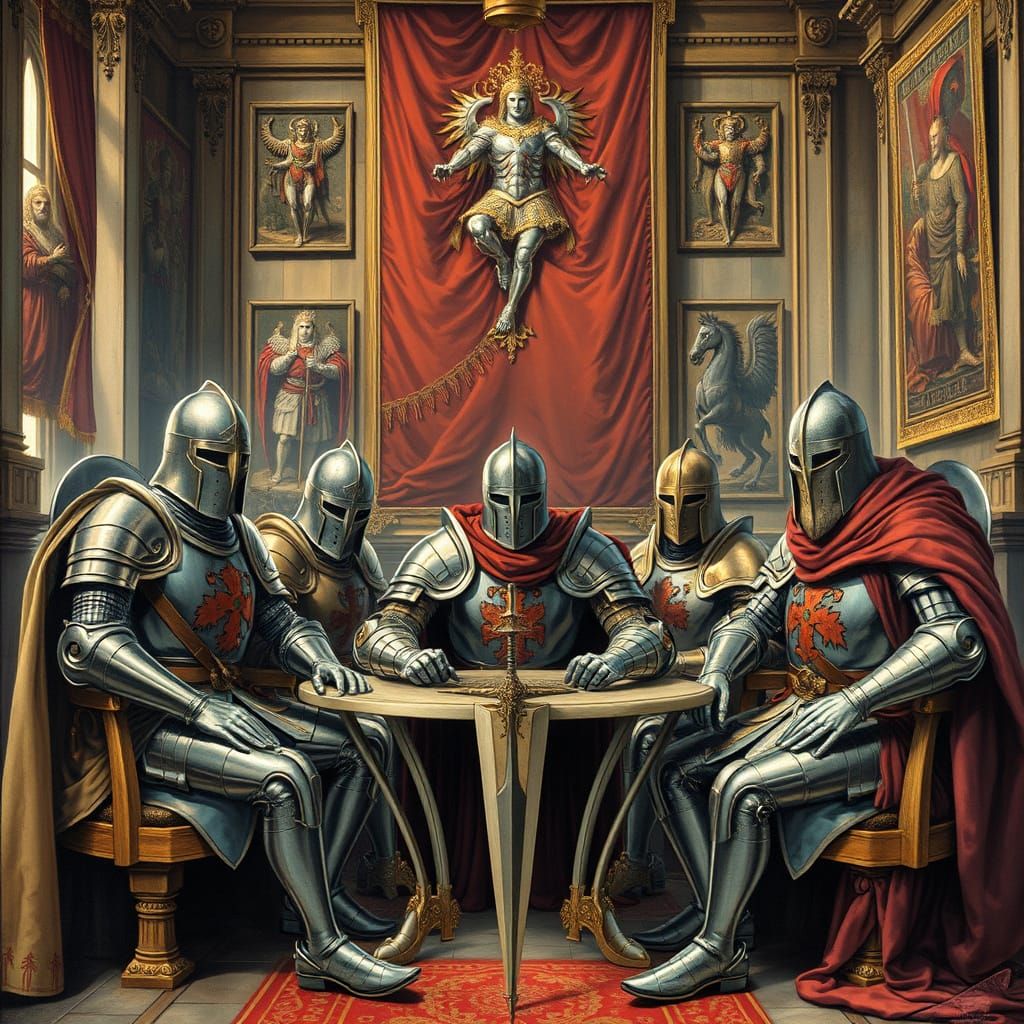 Knights of the Round Table in Romantic Style