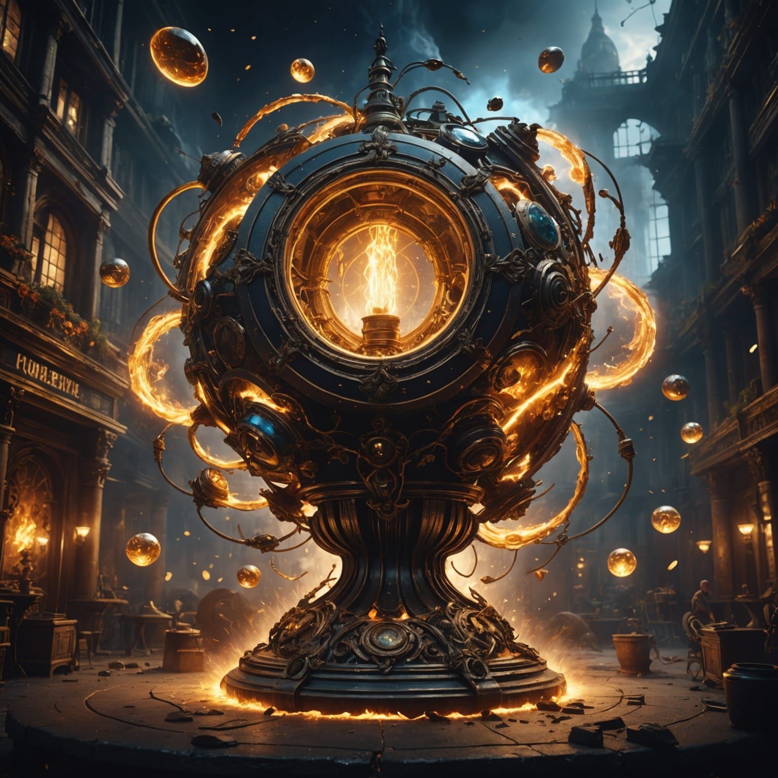 Fantastical Universe of Exploding and Reborn Lamps