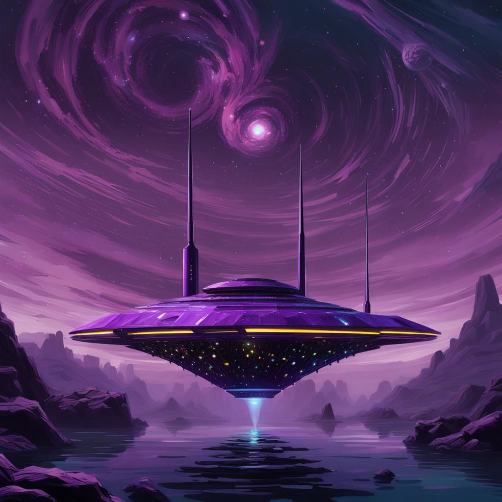 Glowing Space Router in Dark Depths