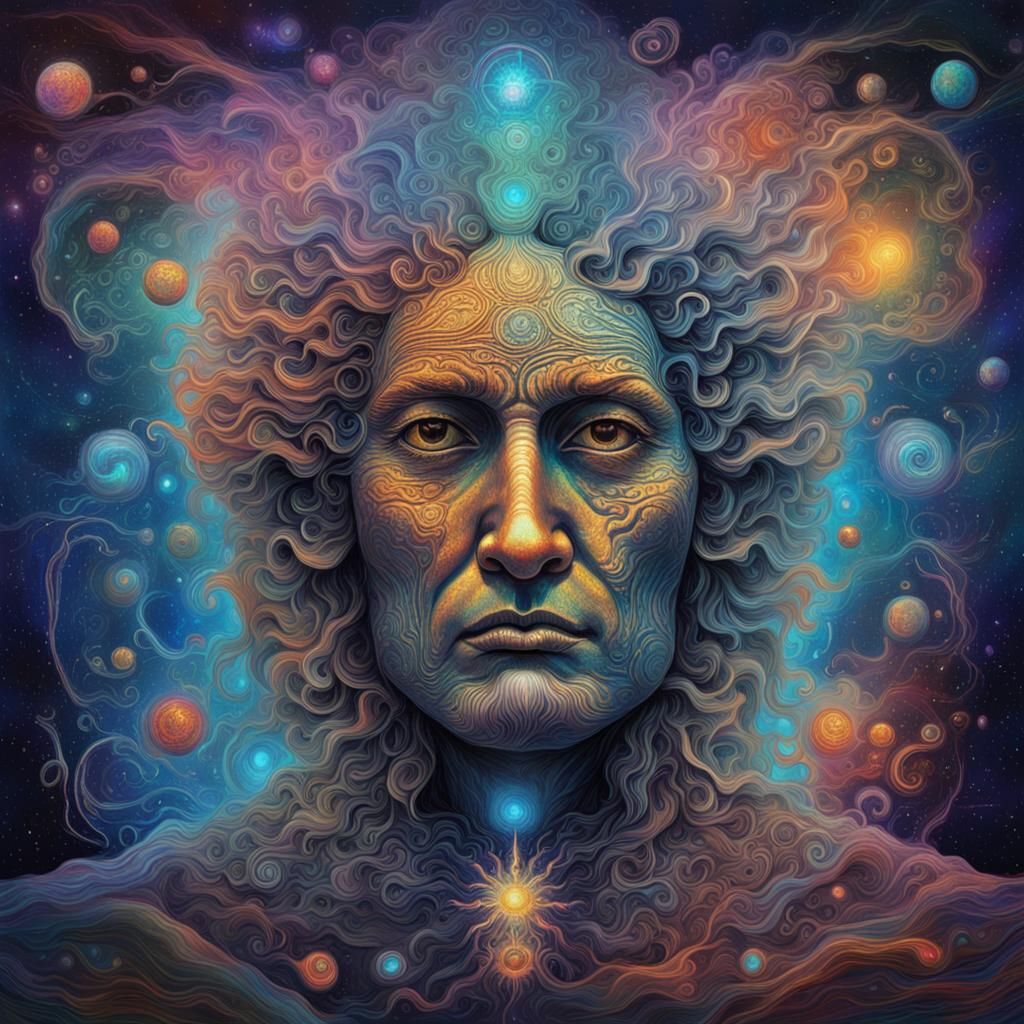 Petrifying Gaze: Holographic Cosmic Illustration