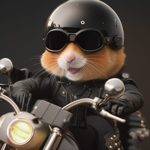 Hamster Motorcyclist