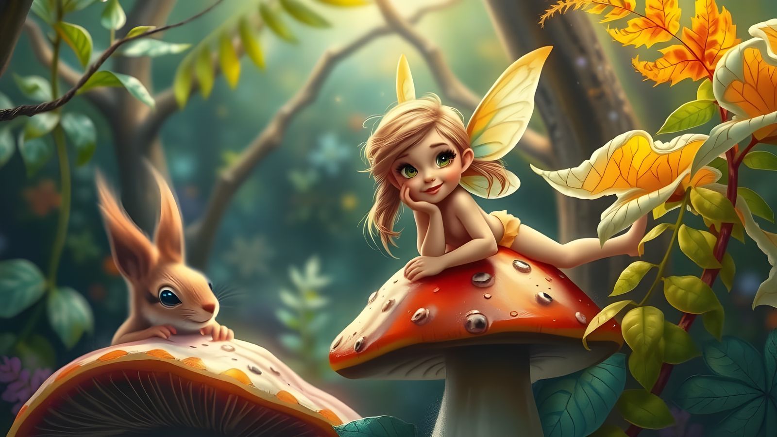 Whimsical Woodland Beings in Hyperrealistic Art