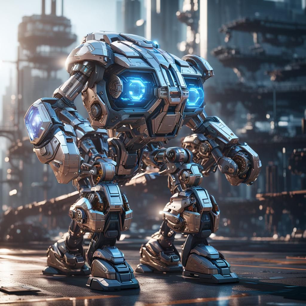 Futuristic Sci-Fi Sonic with Intricate Mech Details