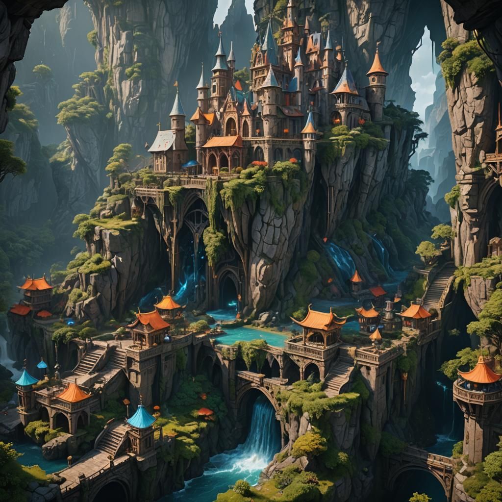 Detailed Matte Painting of Meg in Fantasy Art Style
