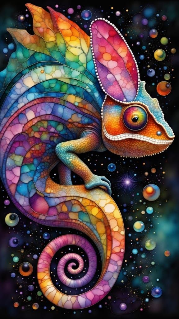 Chameleon not hiding at all