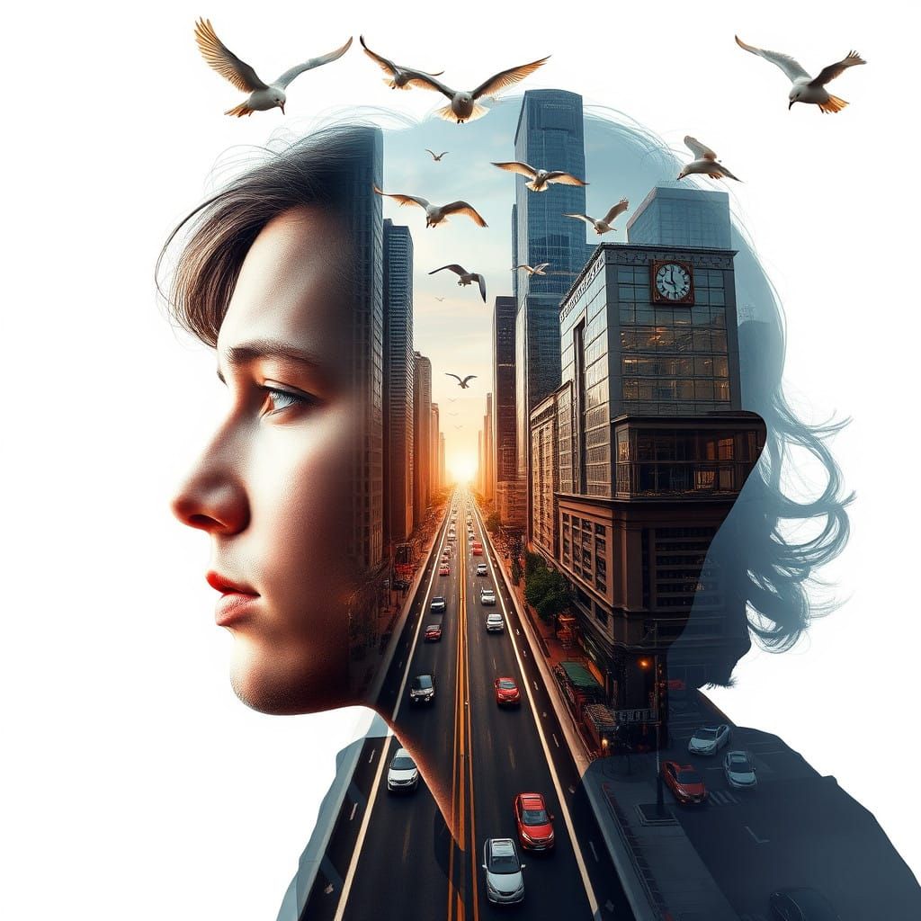 Urban Odyssey: Thoughts and Dreams in City Skies