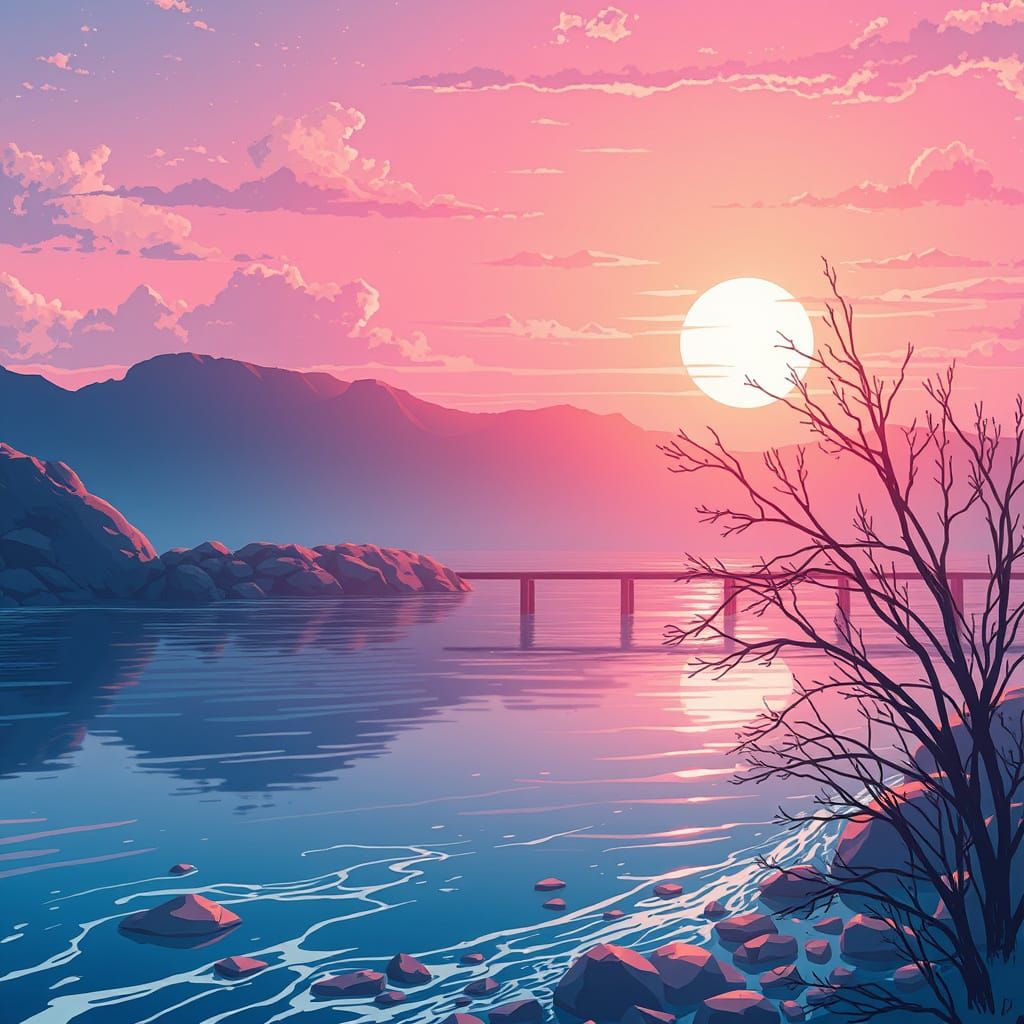 Anime Girl Gazing at Empty Space