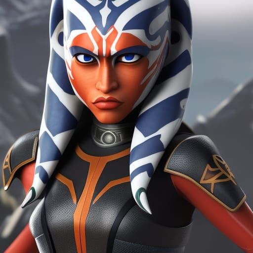 Photorealistic Portrait of Ahsoka Tano in 8k