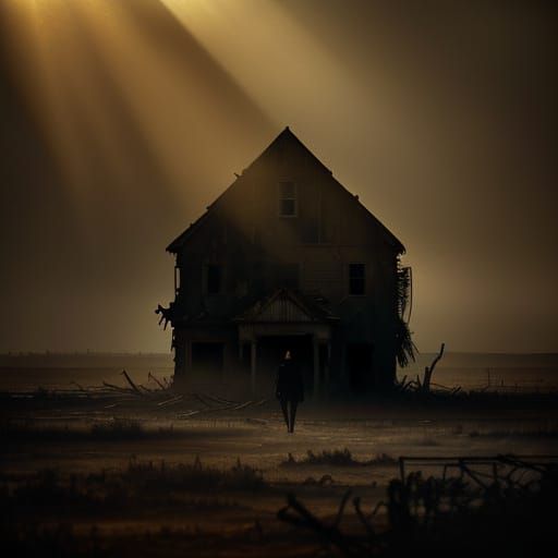 Golden Hour in a Decaying Landscape