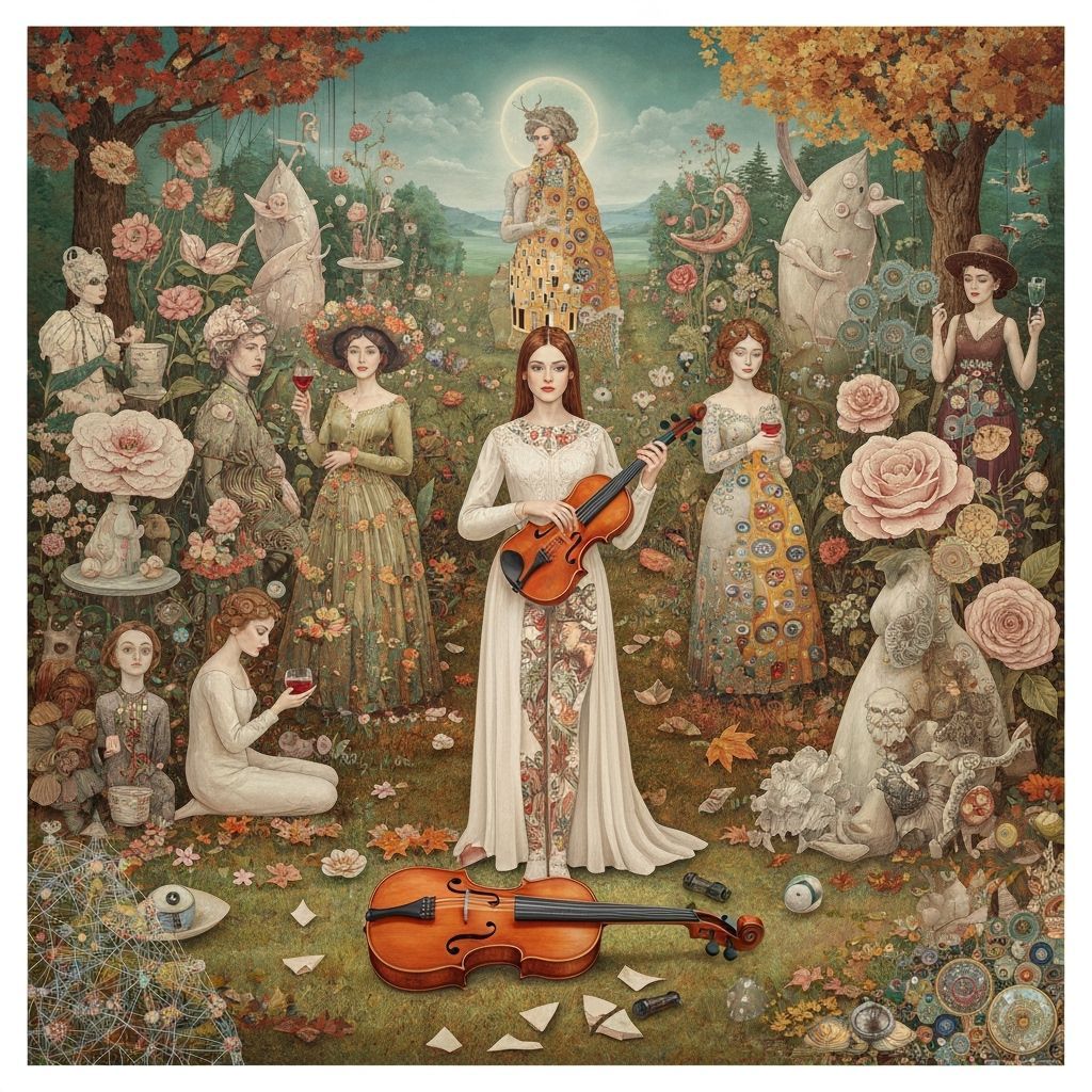 Resilient Musician in a Bio Art Collage