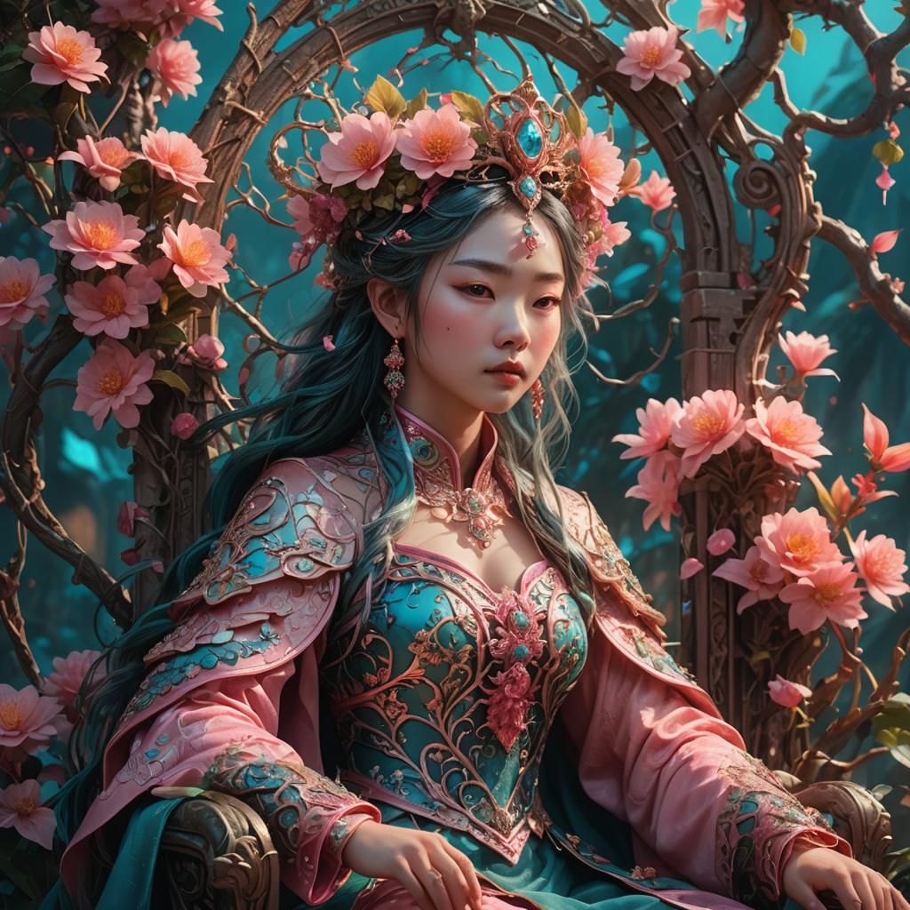 Xiao Peach: Fantasy Icon in Digital Art