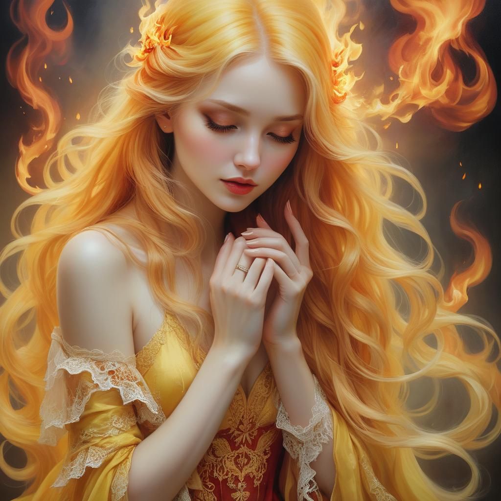 Fiery Haired Girl in Anna Dittmann Style