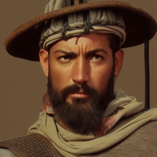 Epic Don Quixote at La Mancha Windmills