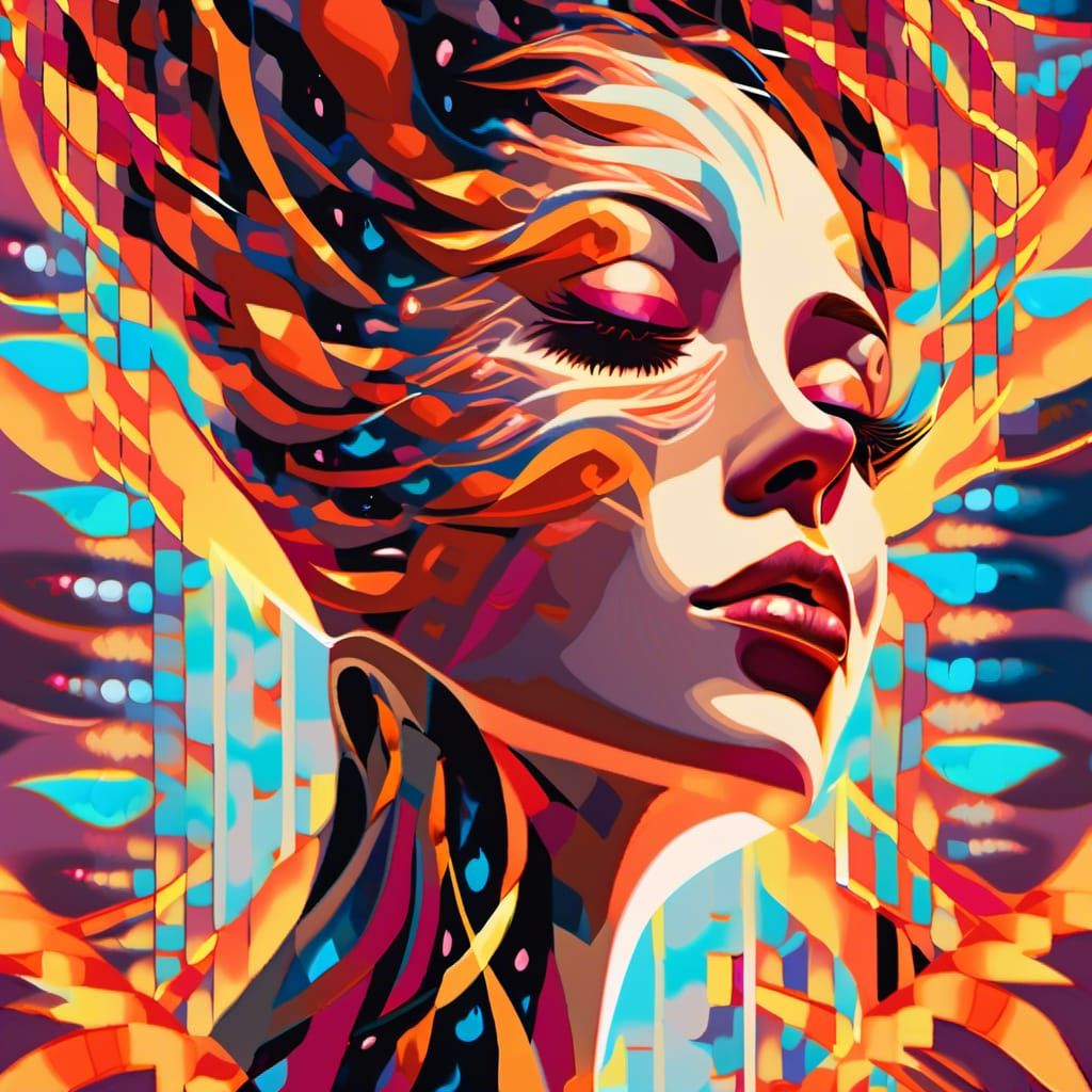 Surrealist Woman in Dreamlike Digital Art