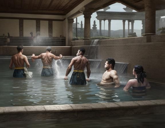roman bathhouse servant bathers