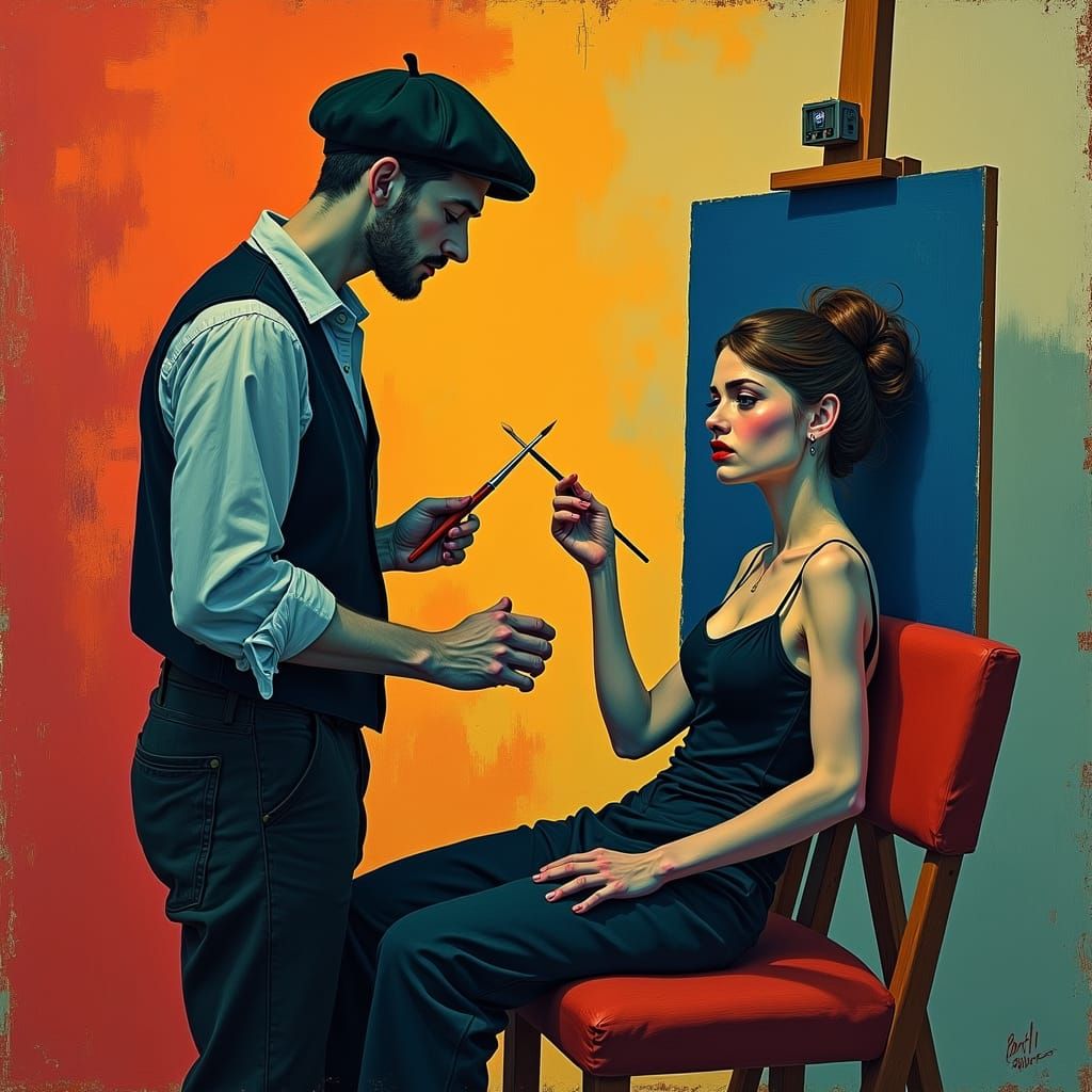 Fauvist Painter Captures Girlfriend's Displeasure