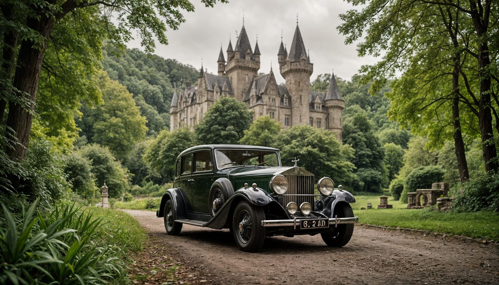 1931 Rolls Royce Before Enchanted Elven Castle