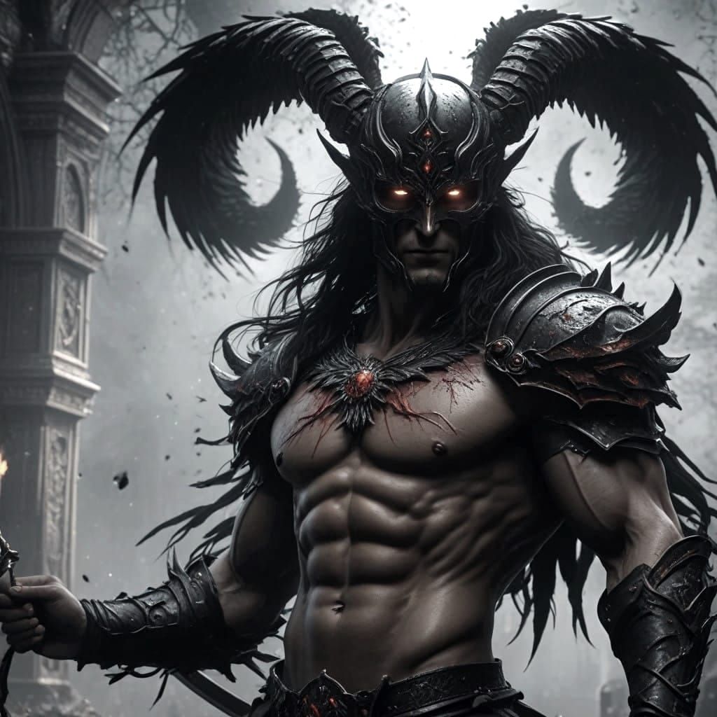 Intimidating Fallen Angel Samael: Majesty and Terror Unleash...