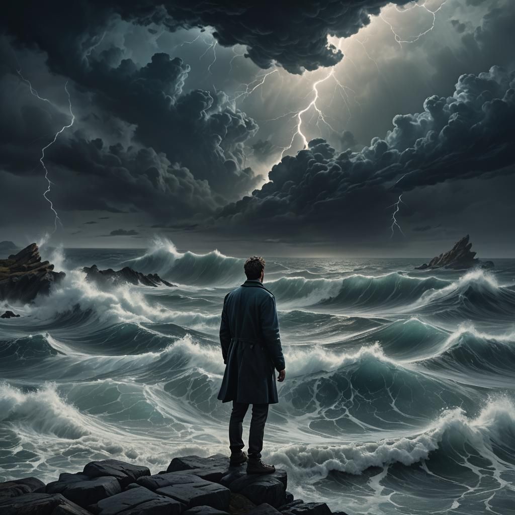 Anxiety Personified in Fantastical Matte Painting