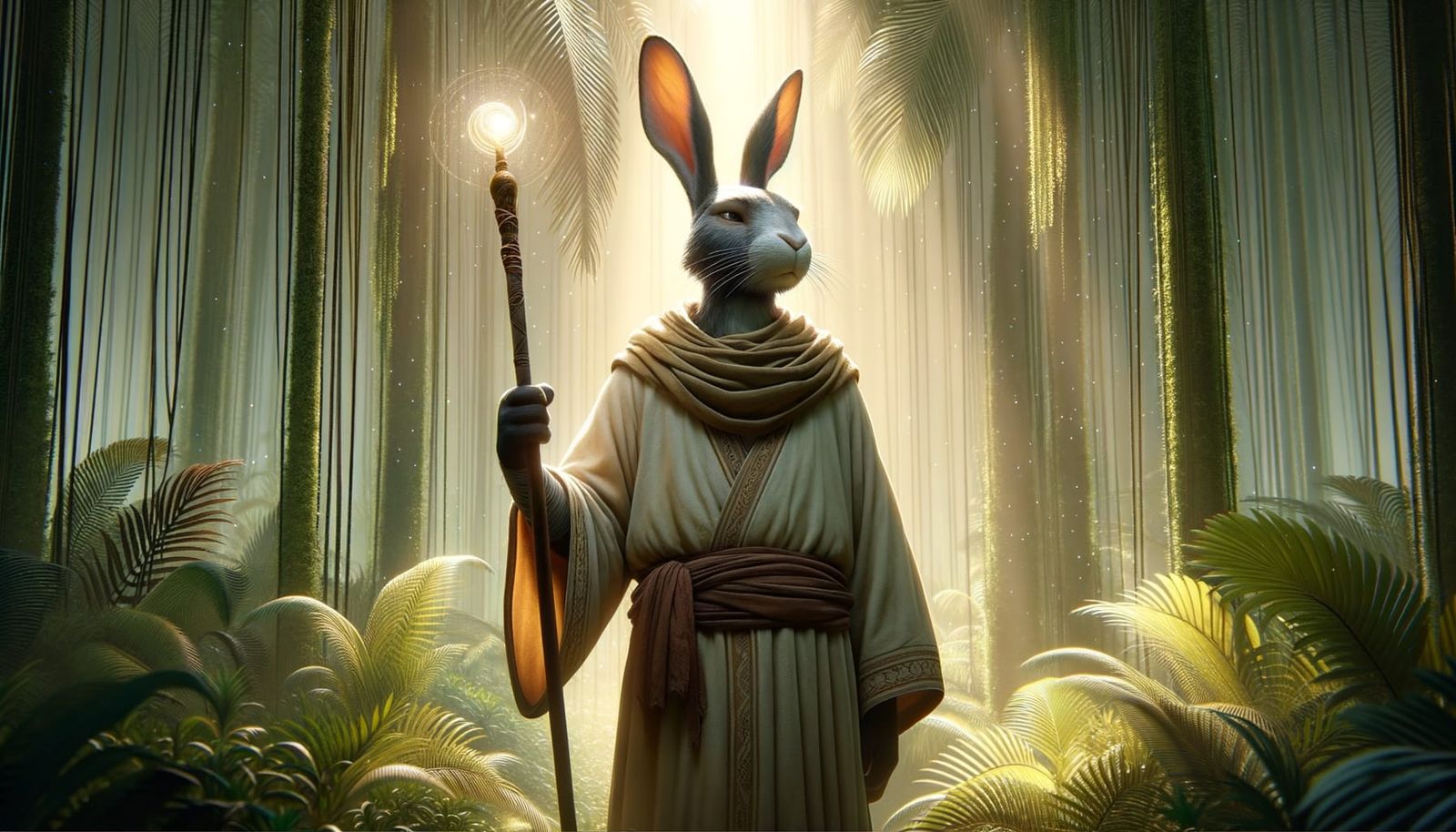 Rabbit Cleric in Tropical Forest