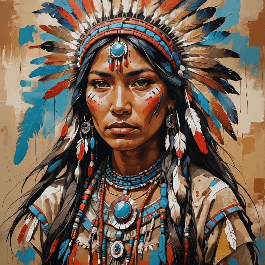 Native American young maiden