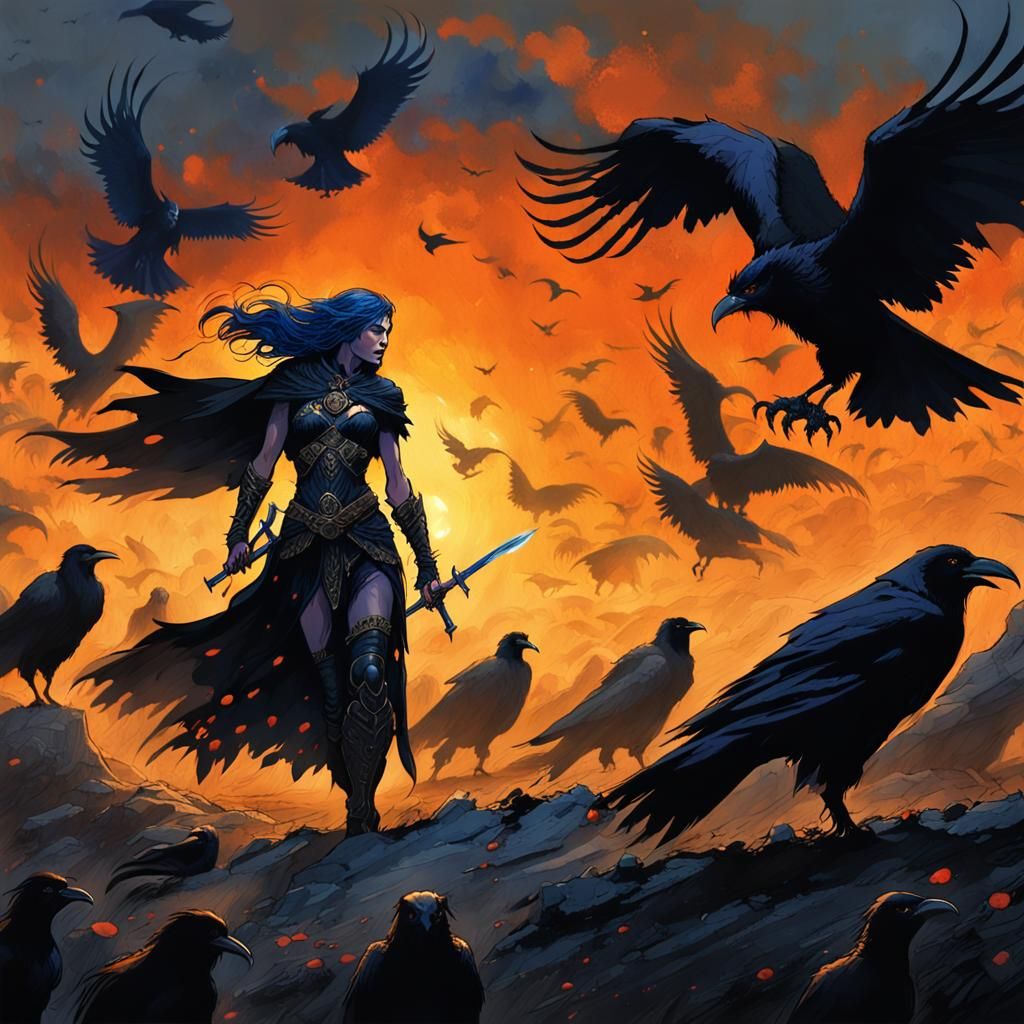 Morrigan: Celtic Goddess of War in Dark Fantasy Art