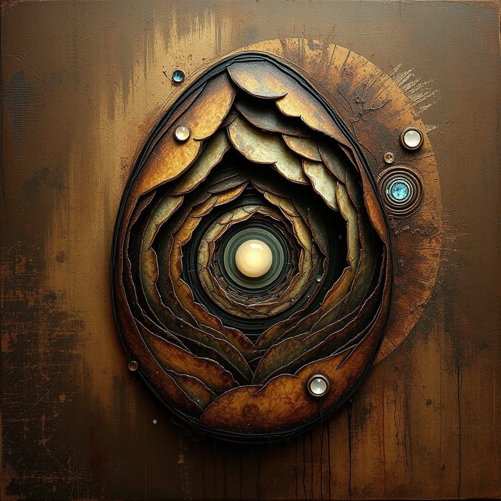 Ethereal Brown Egg in Cosmic Reality